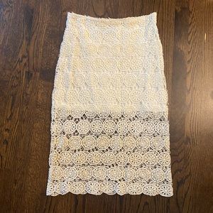 Beautiful crochet midi skirt, Size 8
